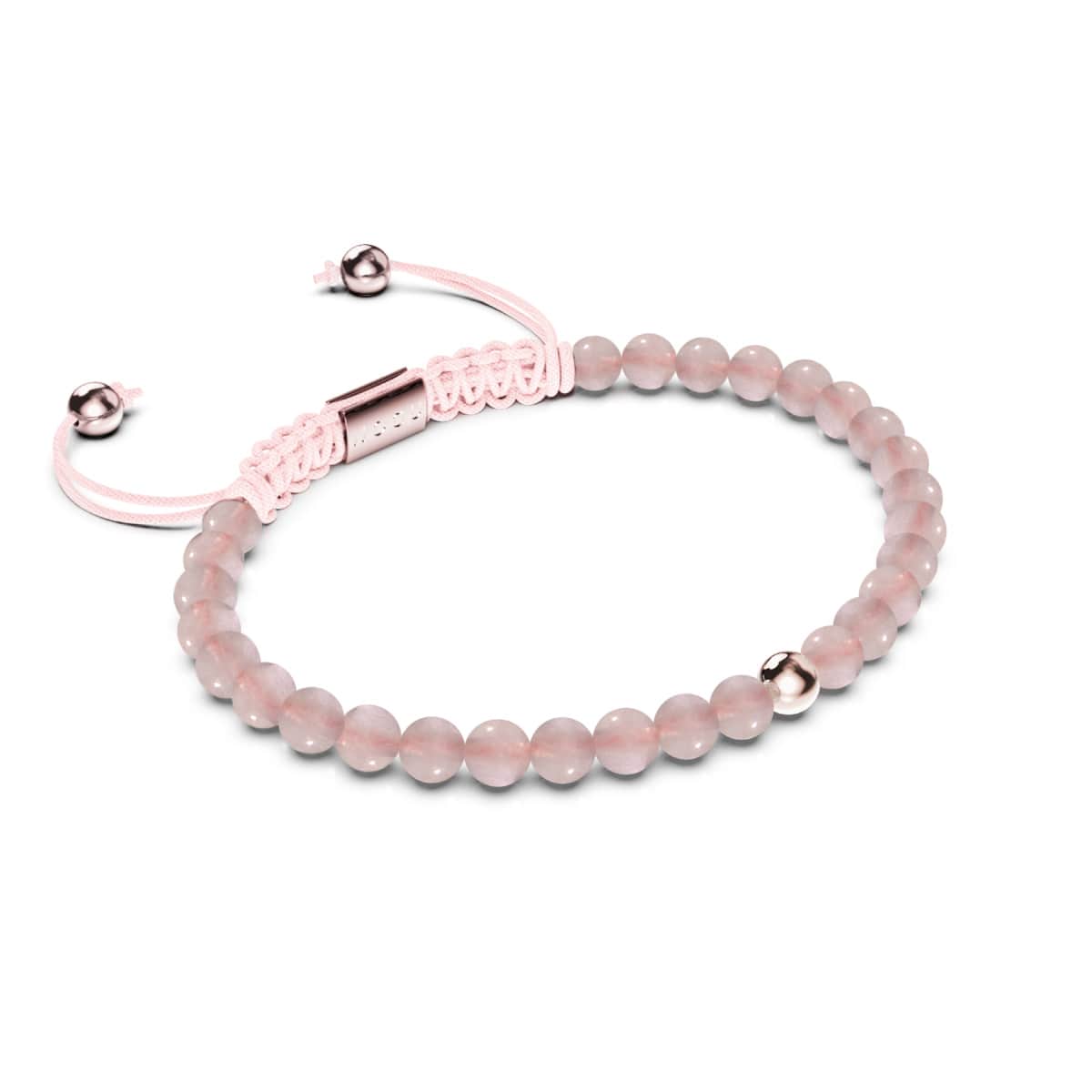Rose Quartz | Rose Gold Vermeil | Focus Gemstone Macrame Bracelet